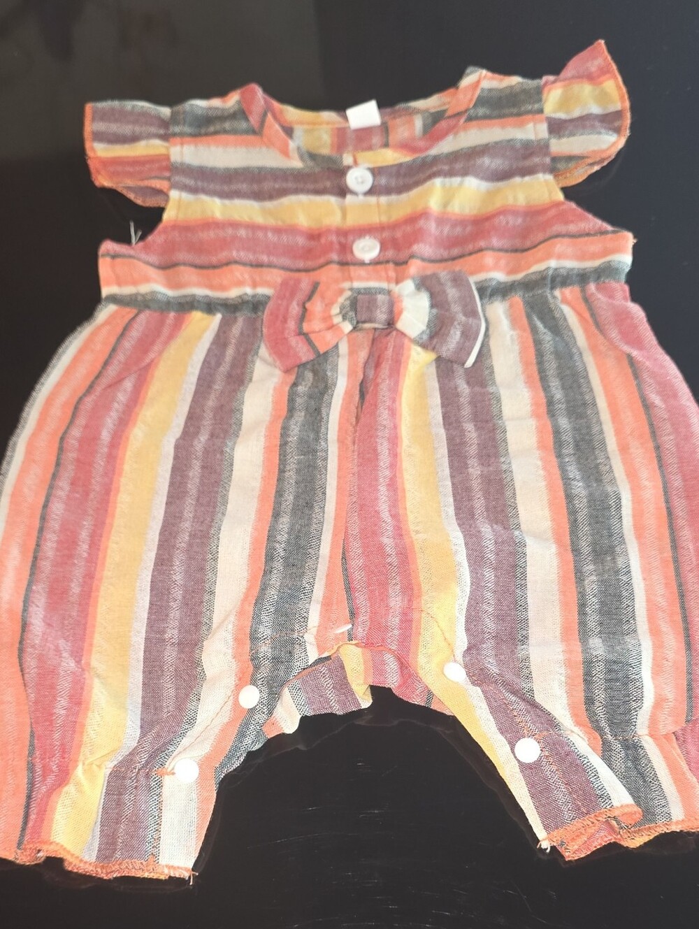 Striped Multicolor Baby One-Piece Romper